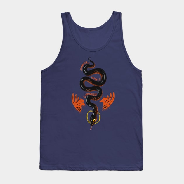 Good Omens- Crowley Saunter Vaguely Downwards Tank Top by jasminetwil